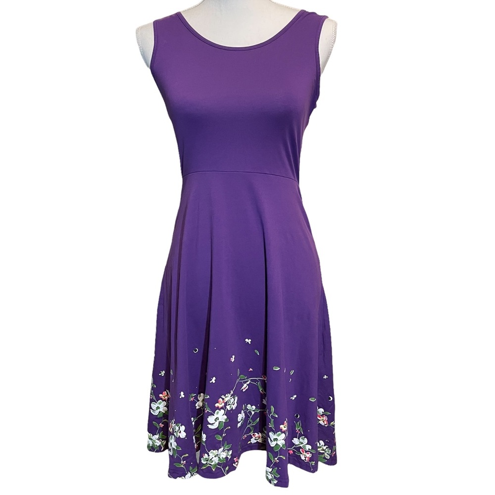 Vote Pretty Purple Floral Midi Dress.  Size S